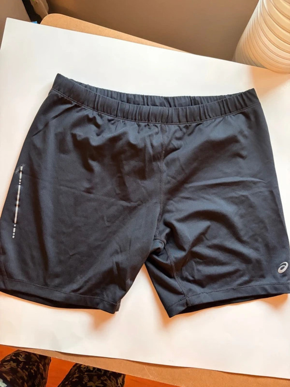 ASICS bike running shorts with zipper pocket in back